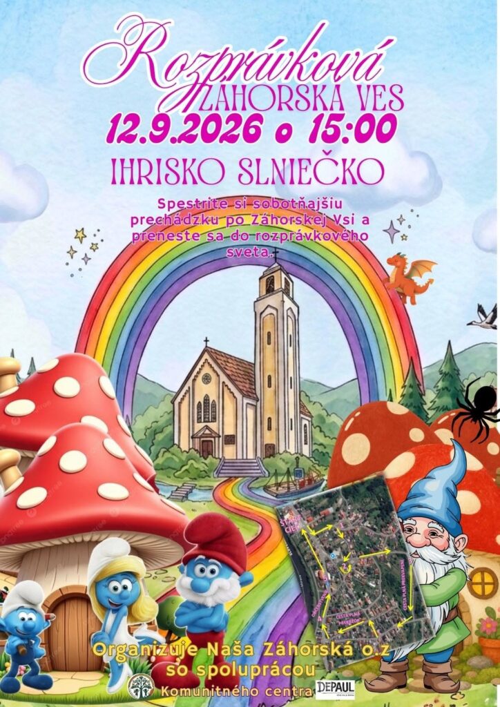 Plagát Rozprávková Záhorská Ves 12. 9. 2026 o 15:00, Ihrisko Slniečko